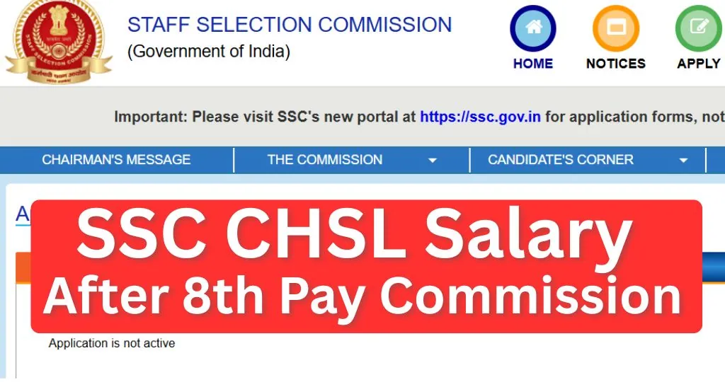 SSC CHSL Salary After 8th Pay Commission